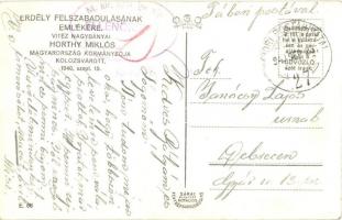 1940 Kolozsvár, Cluj; bevonulás, magyar címer / entry of the Hungarian troops, coat of arms + 1940 M...