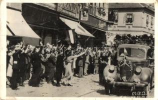 1940 Nagyvárad, Oradea; bevonulás / entry of the Hungarian troops (fa)