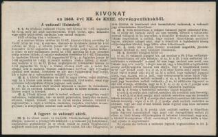 1907 Nógrádkövesd, vadászati jegy, Kohuth Lajos földbirtokos részére, hajtásnyommal, pecséttel