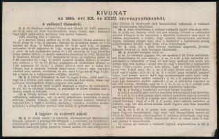 1908 Nógrádkövesd, vadászati jegy, Kohuth Lajos földbirtokos részére, hajtásnyommal, pecséttel