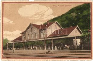 1916 Dés, Dej; Vasútállomás. Kiadja Gálócsi Samu / Bahnhof / railway station (EK)