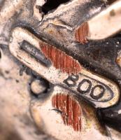 Ezüst(Ag) miniatűr hintó, jelzett,9,5×4,5 cm, nettó: 47,5 g