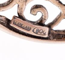 Ezüst(Ag) miniatűr gyertyatartó, jelzett, 5×2 cm, nettó: 14 g