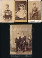 cca 1900-1925 Kunz/Kuncz-család fotói (7 db fotó, 10x7 cm és 16x10 cm), nagyrészt gyerekfotók, és különféle iratai, (4 db.), közte öröklési szerződéssel is. Változó állapotban.
