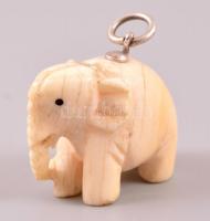 Faragott elefántcsont elefánt, jelzés nélkül, 2×3 cm