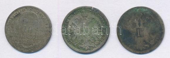 1869KB 10kr "Magyar Királyi Váltó Pénz" + Ausztria 1872. 10kr Ag "Ferenc József"...