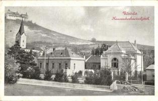 Krasznahorkaváralja, Krásnohorské Podhradie; vár, utcakép a képtárral és a templommal / Hrad Krásna Horka / castle, street view with church and picture gallery (fl)