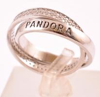 Ezüst(Ag) Pandora gyűrű, jelzett, méret: 53, bruttó: 4,4 g