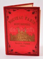 cca 1900 "Nouveau Paris Monumental" - Párizs emlékművei térkép, szakadt, vászon kötésben, ...