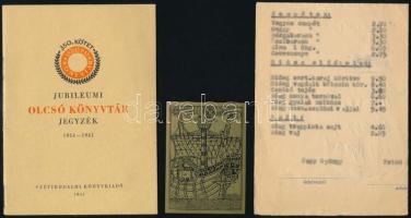 Vegyes papírrégiség tétel, közte 1900 körüli Budapest térkép, Erkel színházi tájékoztató, stb., 8 db