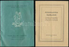 Vegyes papírrégiség tétel, közte 1900 körüli Budapest térkép, Erkel színházi tájékoztató, stb., 8 db