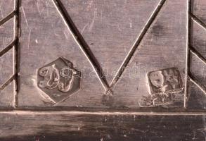 Szabadkőműves motívumokkal díszített ezüst pecsétnyomó. Jelzett, mesterjegyes.  / Freemason silver s...