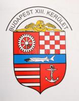 Budapesti önkormányzatok jelképei 2001. Hozzá a kötet bemutatójára szóló meghívóval és a címerrajzol...