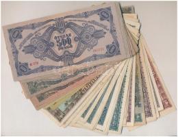 Vegyes 38db-os pengő bankjegy tétel, 1945-1946-os kiadások T:III,III-