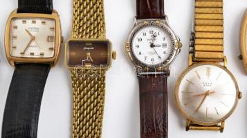 Vegyes mechanikus és kvarc órák, alkatrésznek, vagy hordani, bőr szíjakkal