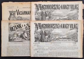 1868-1897 4 db régi újság, hiányosak