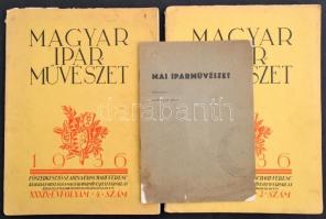 1936 A Magyar Iparművészet c. folyóirat 3. és 4. száma. a 3. képhiánnyal