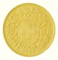 Svájc 1935L-B 20Fr "Helvetia" (6,46g/0.900) T:1-,2
Switzerland 1935L-B 20 Francs "He...