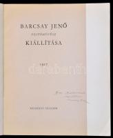 Barcsay Jenő dedikált kiállítási katalógusa. 1957. Nemzeti Szalon.