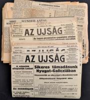 cca 1910-1920 Az Újság c. lap sok teljes száma és sok címlap kivágva.