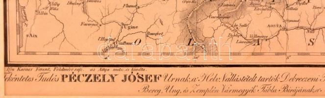 Helvétzia közönséges földképe XXII (Canton) egyesületre osztva" Hely: Pest, 1835. Karacs Ferenc...