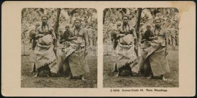 cca 1910 Samoa sztereo fotó / Stereo photo