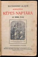 1930 Keresztény képes naptár, kissé megviselt állapotban