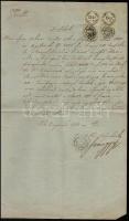 1859 Csongrád bírósági ítélet 1Fl CM okmánybélyeggel