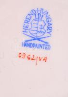 Herendi Viktória mintás váza. Kézzel festett, jelzett, hibátlan. 24 cm