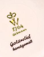 Wallendorf porcelán váza, kézzel festett, jelzett, hibátlan, m: 19 cm