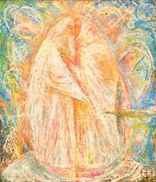 Vyacheslav Gutirya (1960- ): Húsvét 1992, olaj, vászon, jelzett, 71,5×60 cm