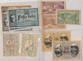 Ausztria 1920-1921. 11db-os papír szükségpénz tétel T:I,I- Austria 1920-1921. 11pcs of paper necessity notes C:UNC,AU