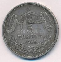 1908KB 5K Ag "Ferenc József" T:2 
Adamo K7
