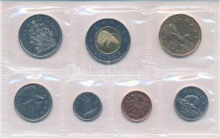 Kanada 2003. 1c-2$ (7xklf) forgalmi sor fóliatokban, tanúsítvánnyal T:1 Canada 2003. 1 Cent - 2 Dollar (7xdiff) coin set in foil packaging, with certificate C:UNC