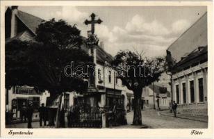 Szentendre - 3 db régi városképes lap: Fő tér, Városháza, "Szentendre" oldalkerekes gőzös ...