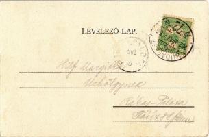 1902 Budapest XIII. Margitsziget, Lóvonat, lóvasút. Kampmann H. / Pferdebahn auf der Margarethen-Ins...