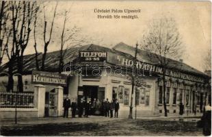 1910 Budapest XV. Rákospalota-Újpest, Horváth Imre féle vendéglő, bejárat a kerthelyiségbe (EK)
