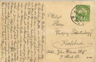 1910 Budapest XV. Rákospalota-Újpest, Horváth Imre féle vendéglő, bejárat a kerthelyiségbe (EK)