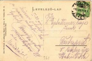 1910 Budapest VIII. Bronner Miksa (Vörös Ernő leragasztás) Simplon Nagy Kávéháza, belső biliárd aszt...