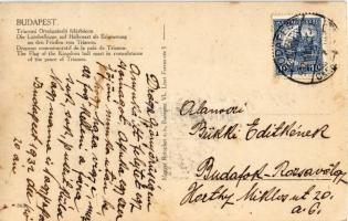 1932 Budapest V. Trianoni Országzászló félárbócon a Szabadság téren