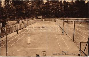 Budapest XIX. Kispest, Kispesti Athlétikai Club Sporttelepe, teniszpályák. Thienschmiedt E. kiadása / tennis courts