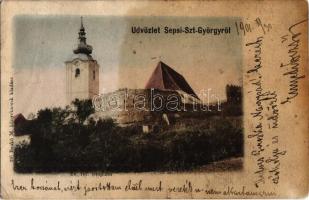 1901 Sepsiszentgyörgy, Sfantu Gheorghe; Református templom. Kiadja Benkő M. / Calvinist church (fl)