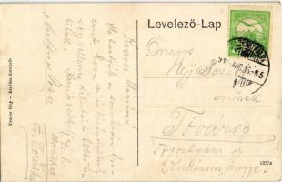 1915 Budapest XXIII. Soroksár, Duna részlet, úszó vízimalom (hajómalom). Temler fény. kiadása / floa...