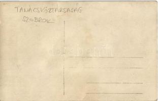 1919 Budapest VI. Berlini tér (mai Nyugati tér), Tanácsköztársaság május elsejei ünnepsége, Három ka...