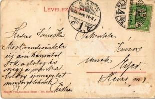 1908 Budapest V. Deák Ferenc utca és Bécsi utca sarok, Kunz József és társa üzlete  (Rb)