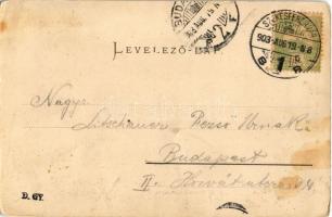 1903 Székesfehérvár, M. k. honvéd laktanya, katonák. Kiadja Eisler Adolf (EK)