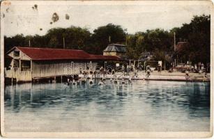 Gyopárosfürdő (Orosháza), strand, fürdőzők (fl)