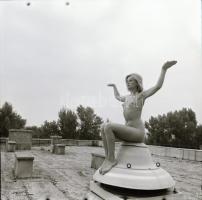 cca 1987 Tiki-taki, inci-finci, szingli képek, szolidan erotikus felvételek, 7 db vintage negatív + ...