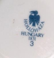 Hollóházi mokkás készlet. Részben kézzel festett, jelzett, hibátlan