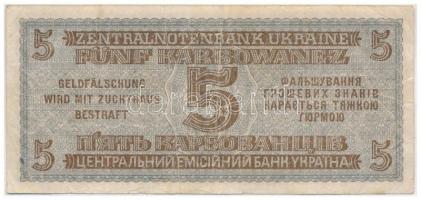 Ukrajna / Német megszállás 1942. 5K T:III
Ukraine / German occupation 1942. 5 Karbowanez C:F
Kraus...